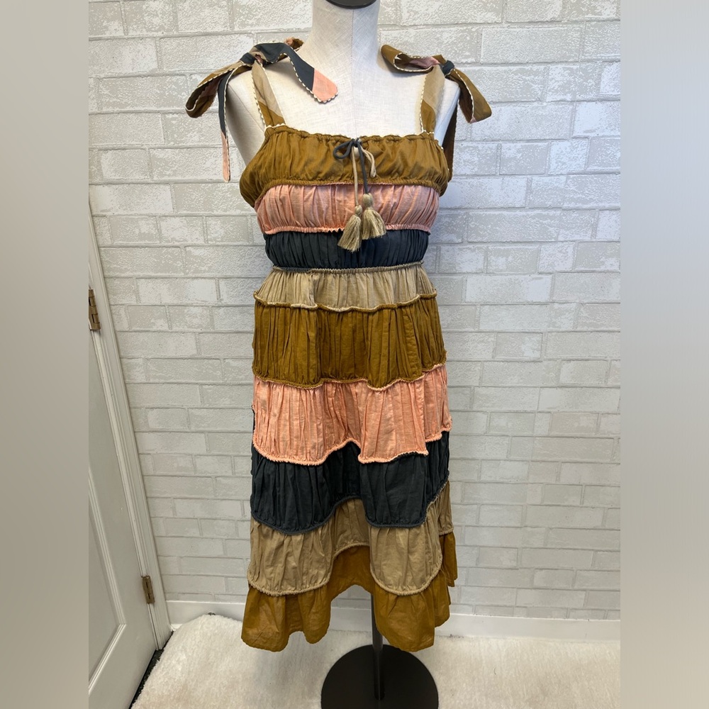Anthropologie Let Me Be Leticia Colorblock Dress Size 8